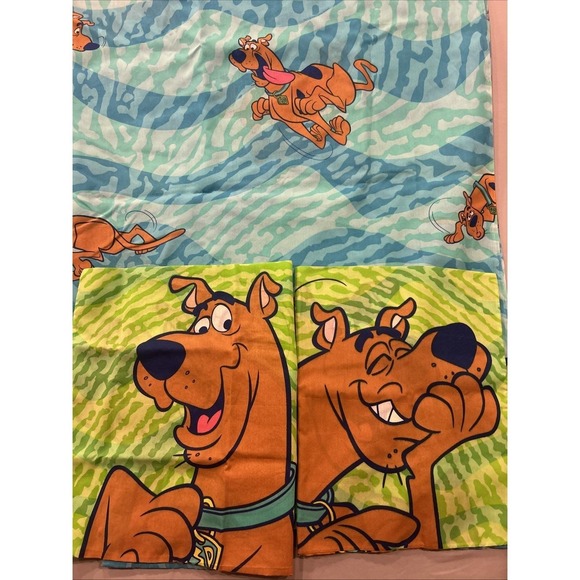 Scooby Doo Other - Vintage 2000 Dan River Scooby Doo Flat Sheet 2 Pillow Cases Hanna Barbera